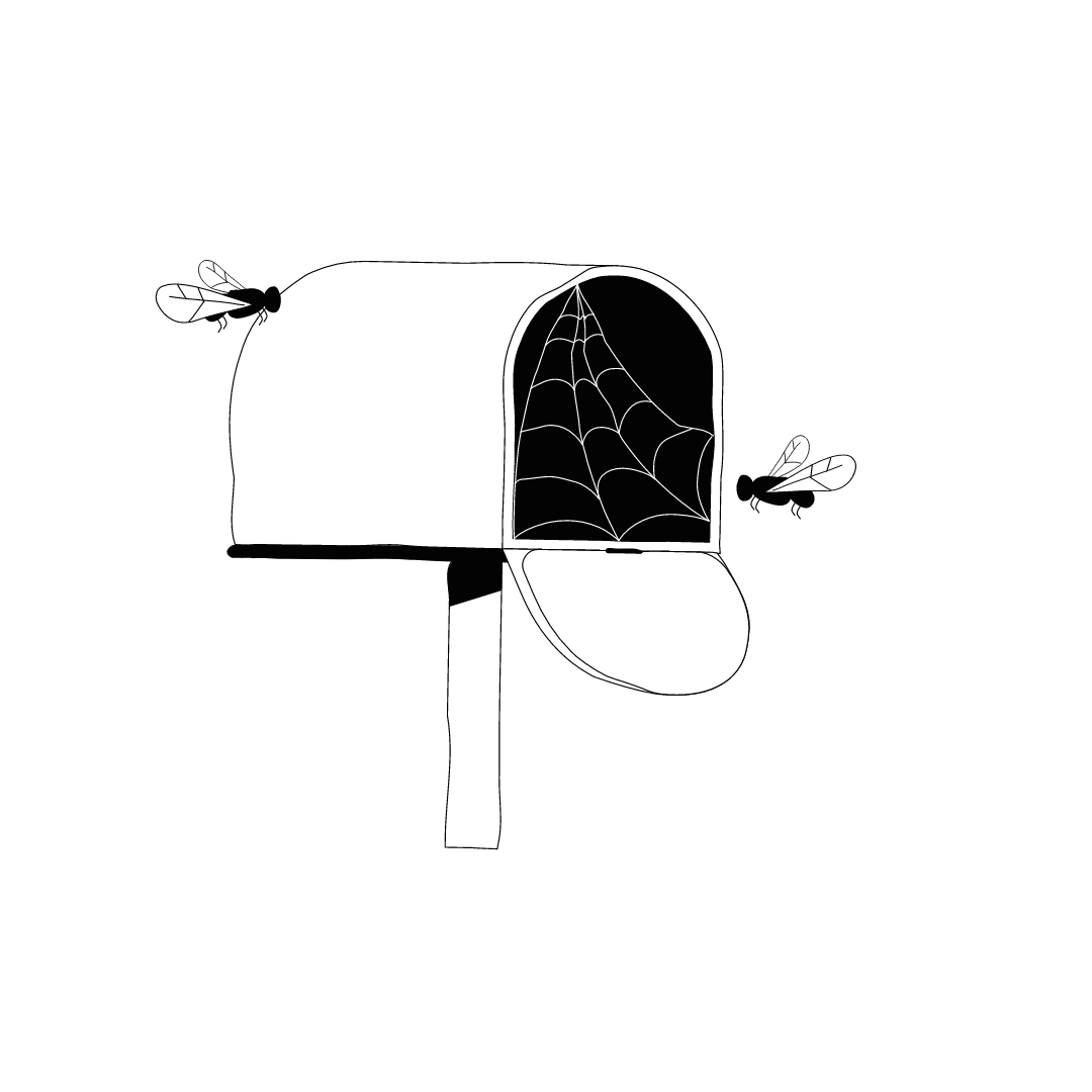 Empty mailbox illustration